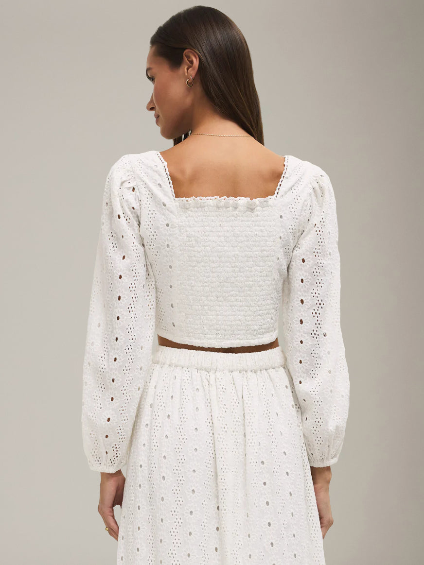 Bria Eyelet Top