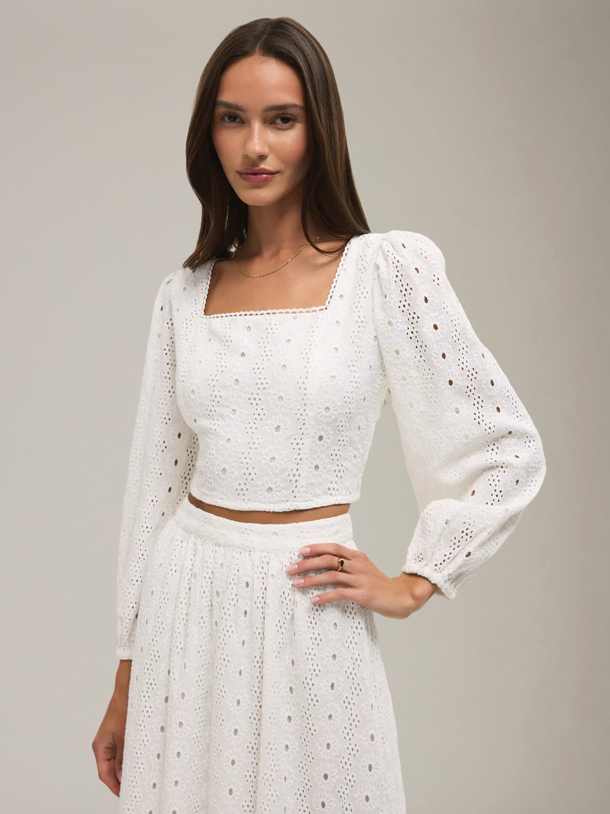 Bria Eyelet Top