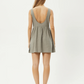 AFENDS-Jesse Hemp Mini Dress-Coffee