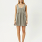 AFENDS-Jesse Hemp Mini Dress-Olive