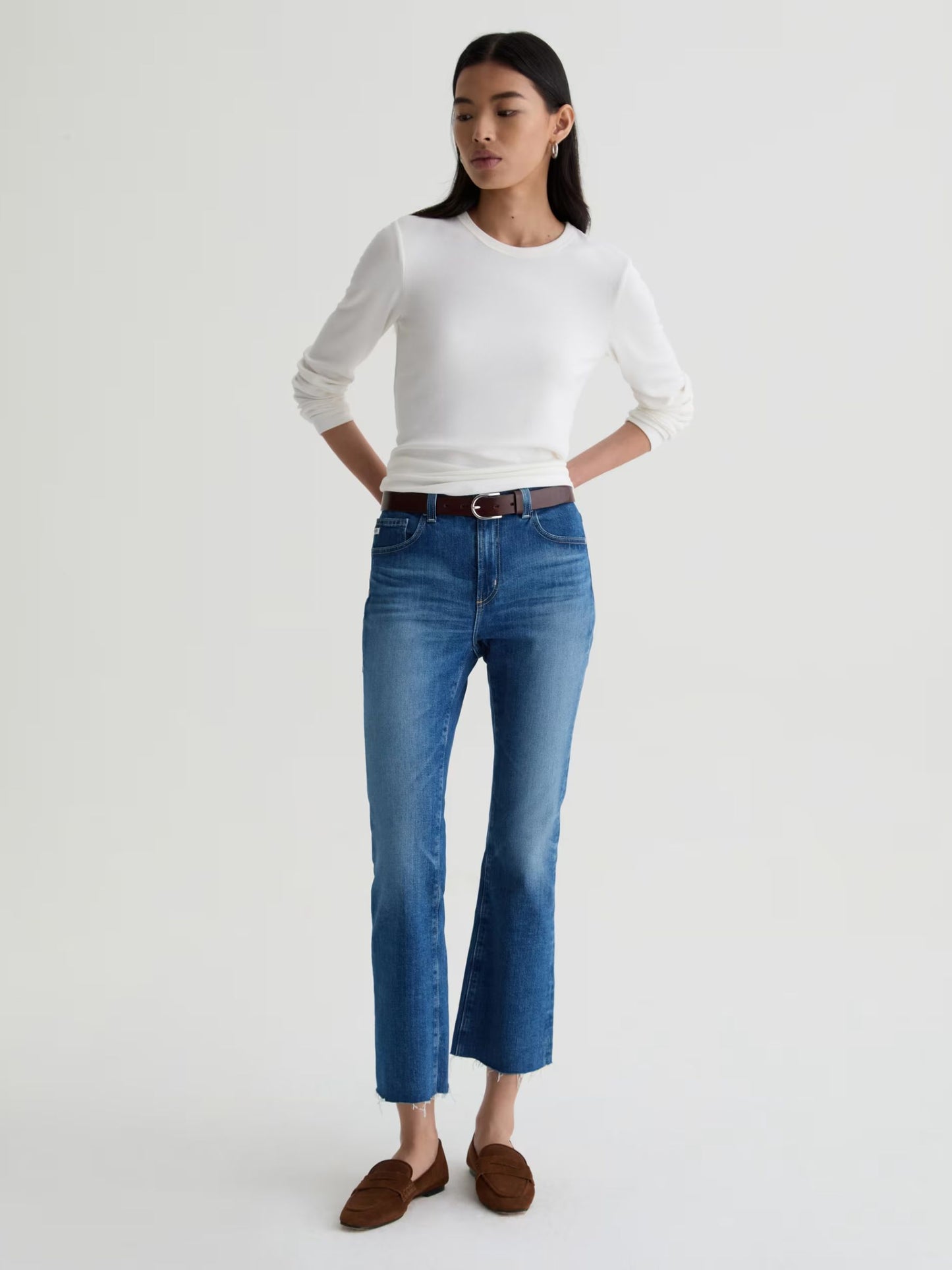 AG - Farrah Cropped Bootcut Jeans - 