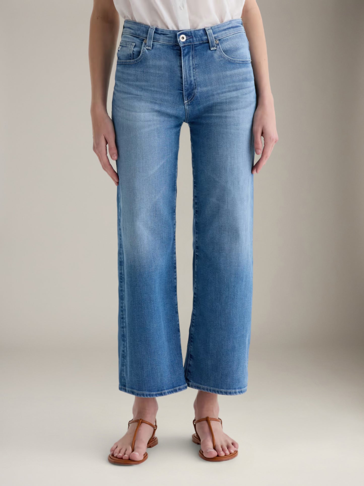 AG - Saige Wide Leg Crop Jeans - 