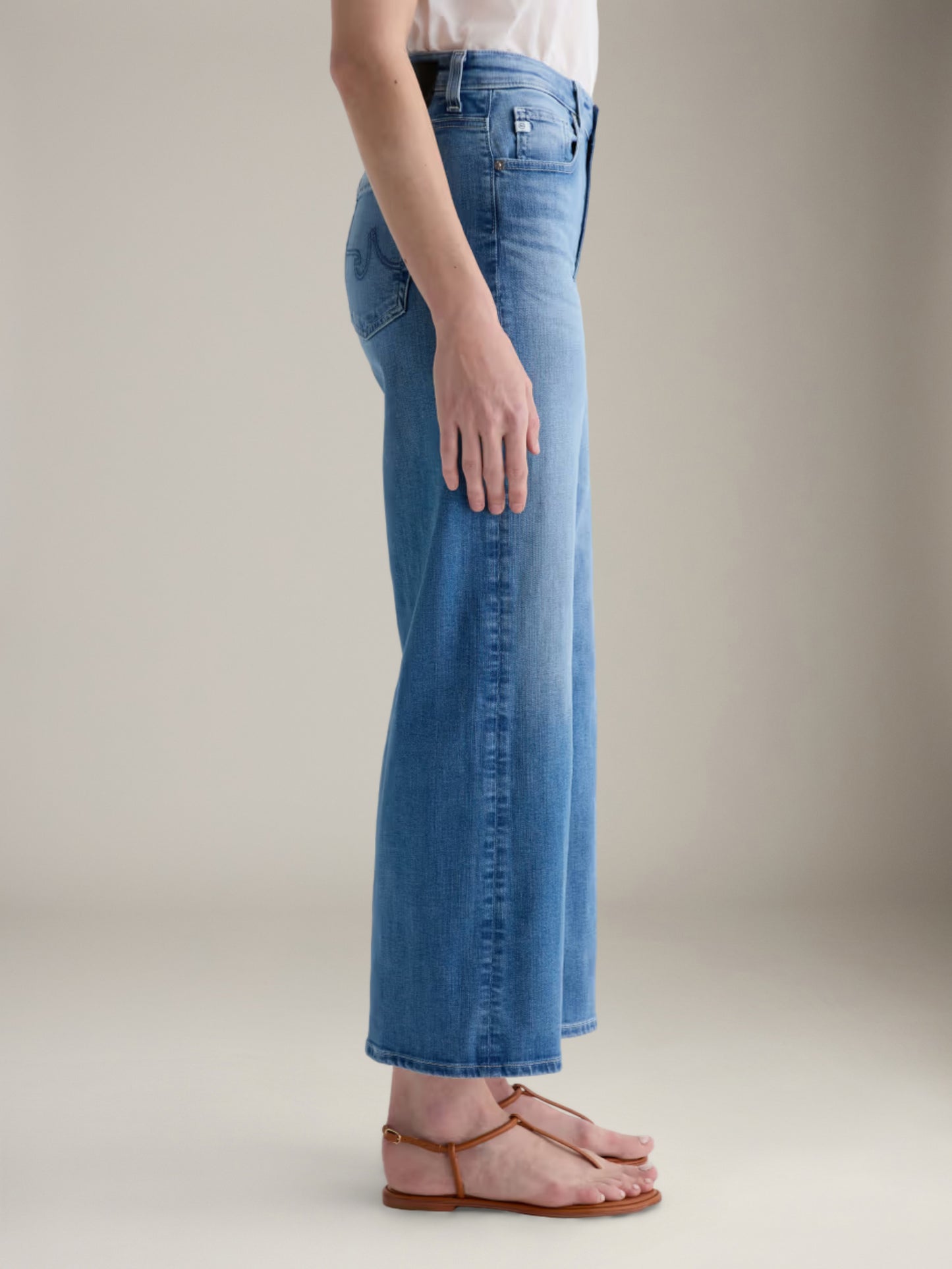 AG - Saige Wide Leg Crop Jeans - 