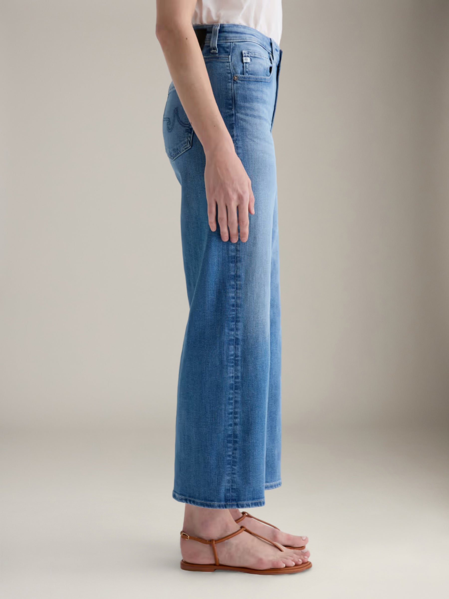 AG - Saige Wide Leg Crop Jeans - 