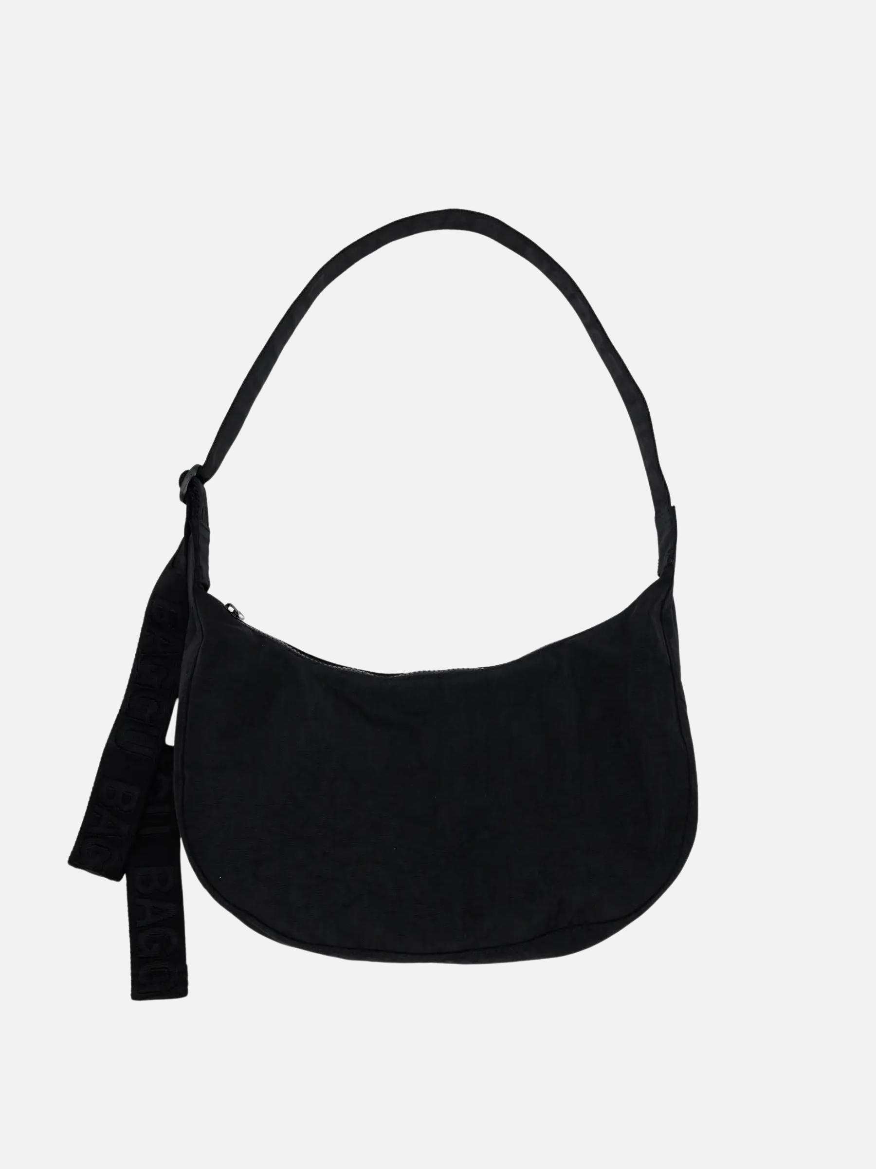 BAGGU-Medium Nylon Crescent Bag - Black-Black
