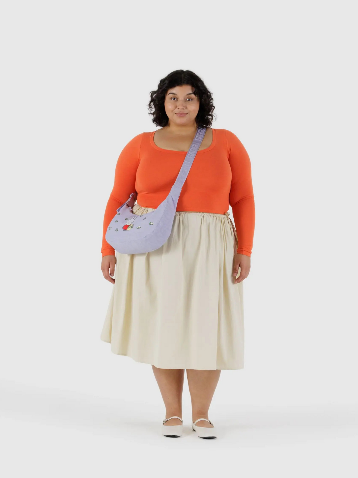 BAGGU-Miffy Medium Nylon Crescent Bag-Embroidered Miffy
