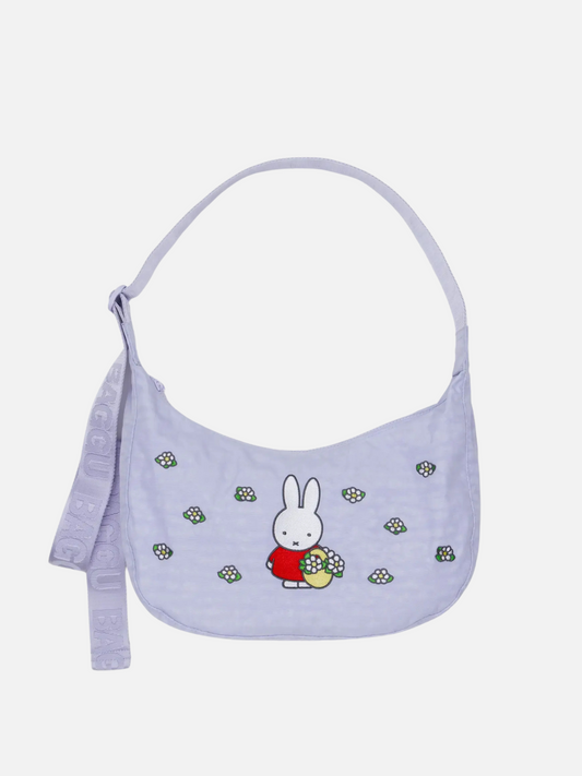 BAGGU-Miffy Medium Nylon Crescent Bag-Embroidered Miffy