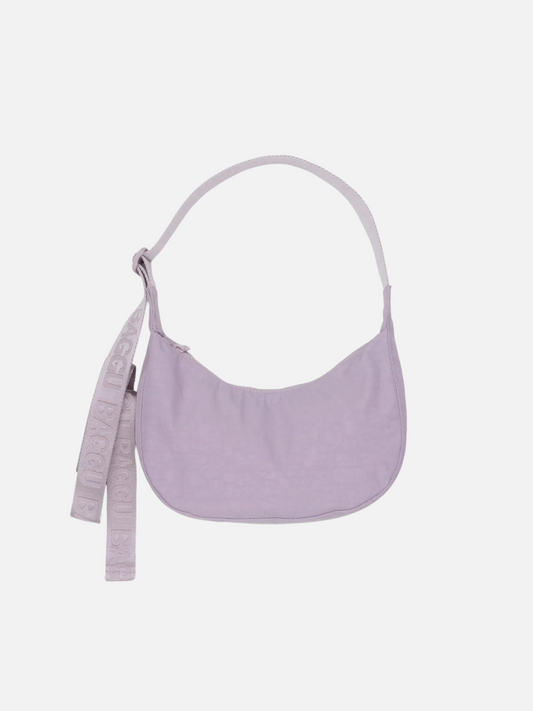 BAGGU-Small Nylon Crescent Bag - Dusty Pink-Dusty Pink