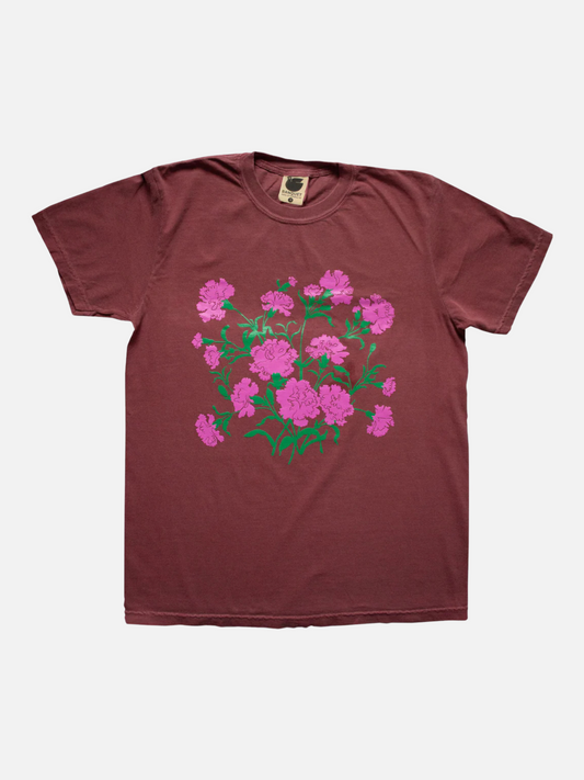 BANQUET-Carnations T-Shirt-Brick