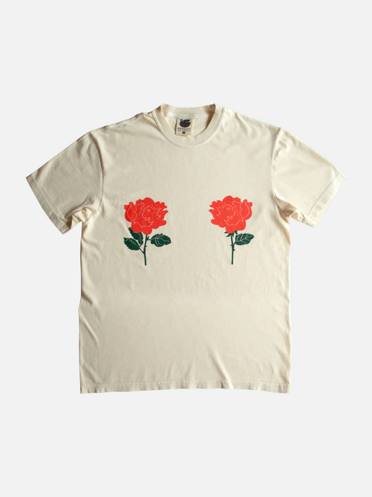 BANQUET-Double Roses T-Shirt-Ivory
