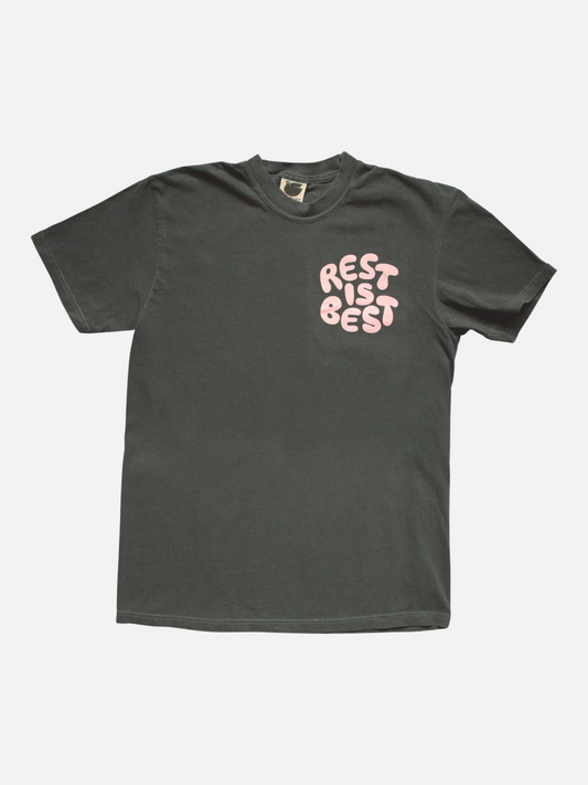 BANQUET-Rest is Best T-Shirt-Charcoal