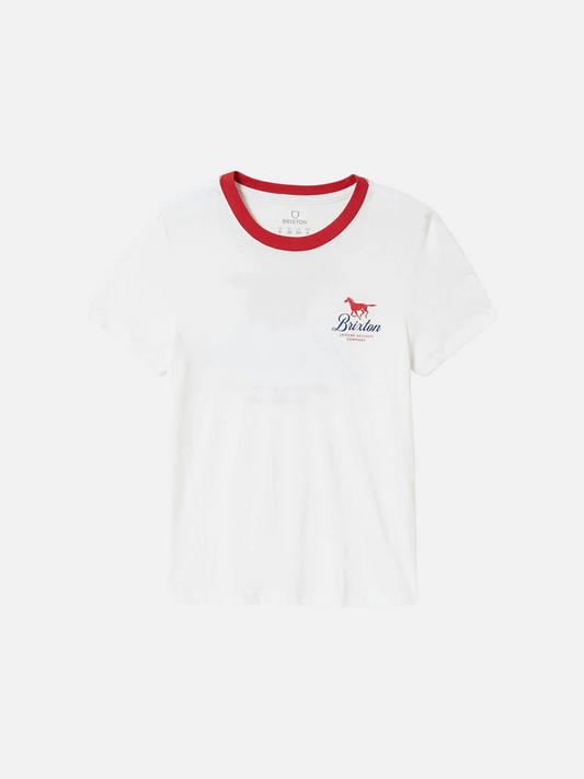 BRIXTON-Leisure Activity Crewneck Tee-White