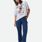 BRIXTON-Sporting Club Oversized Tee-White