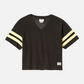 BRIXTON-Varsity Football Mesh Tee-Washed Black