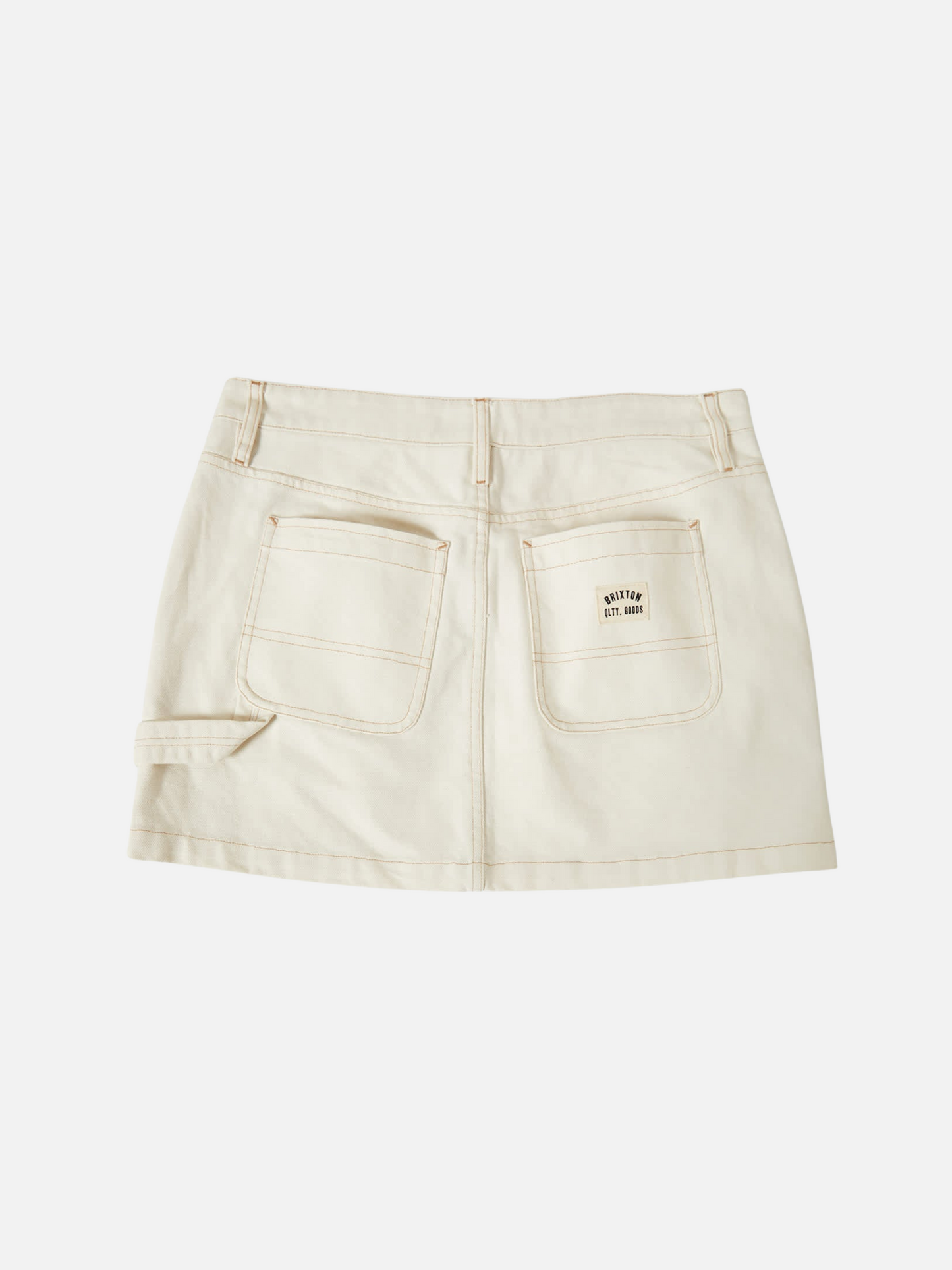 BRIXTON-Essex Painter Mini Skirt-Egret White