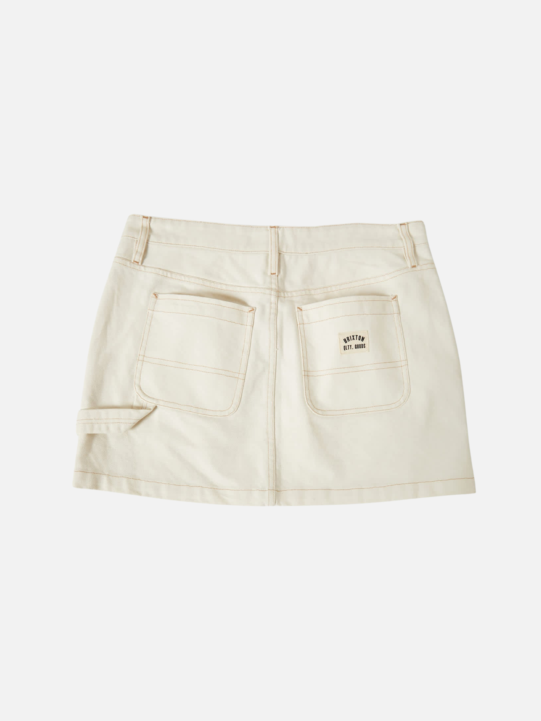 BRIXTON-Essex Painter Mini Skirt-Egret White