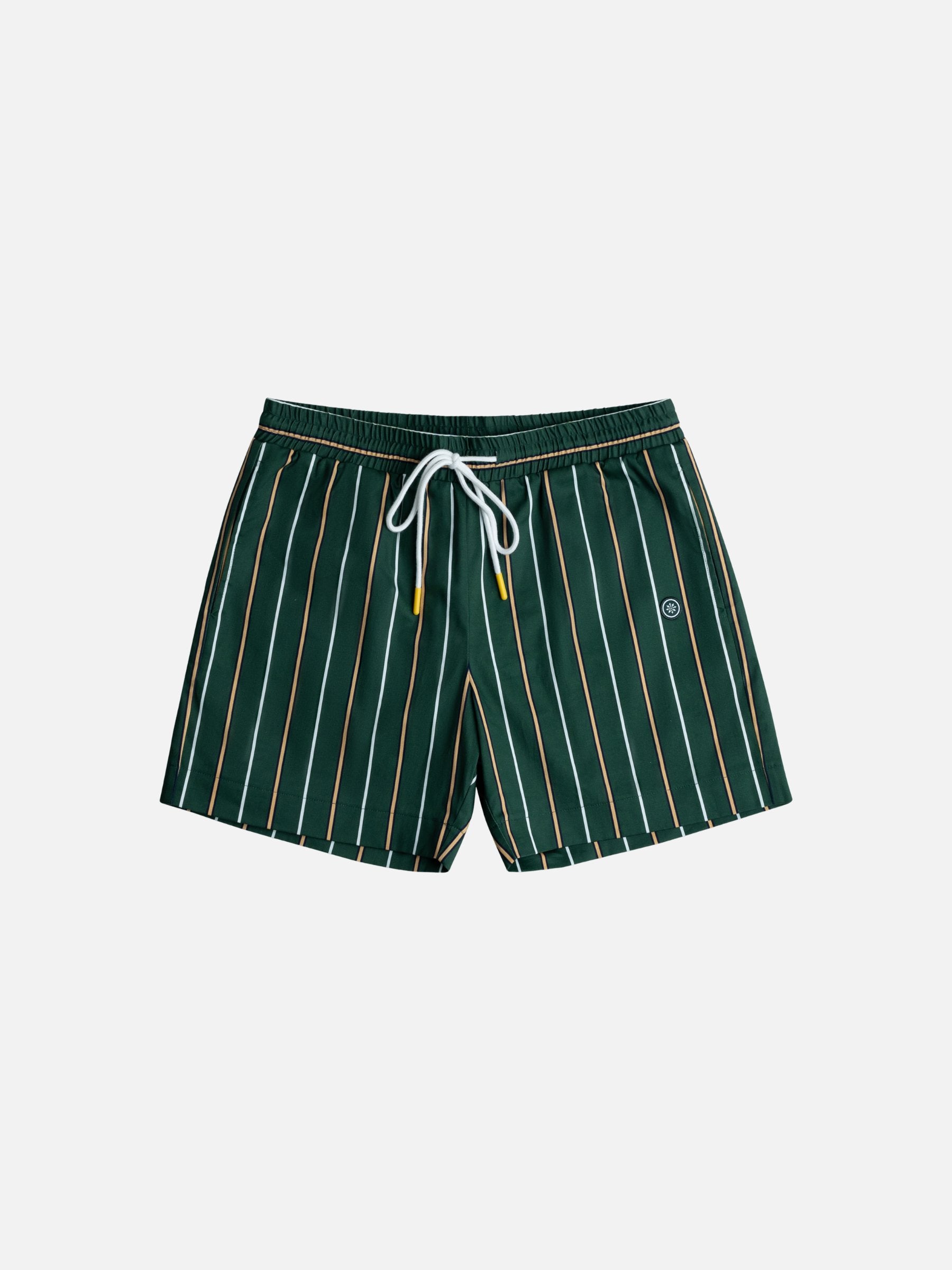 CHAMPLAIN - Day Shorts - Green / White / Yellow Striped
