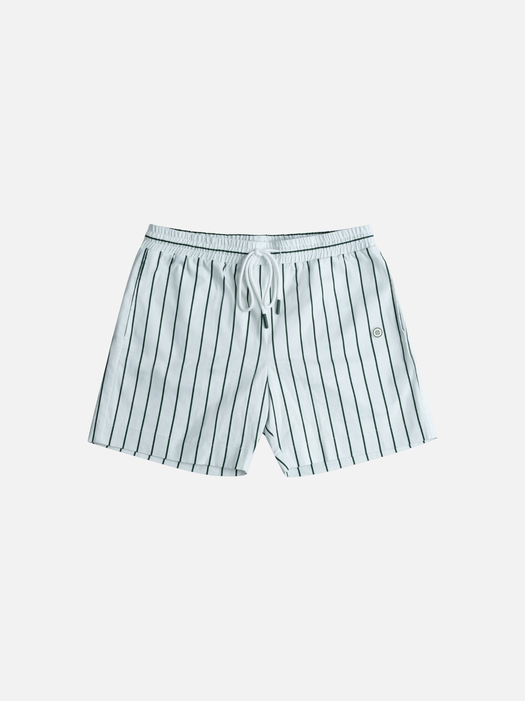 CHAMPLAIN - Day Shorts - White / Green Striped