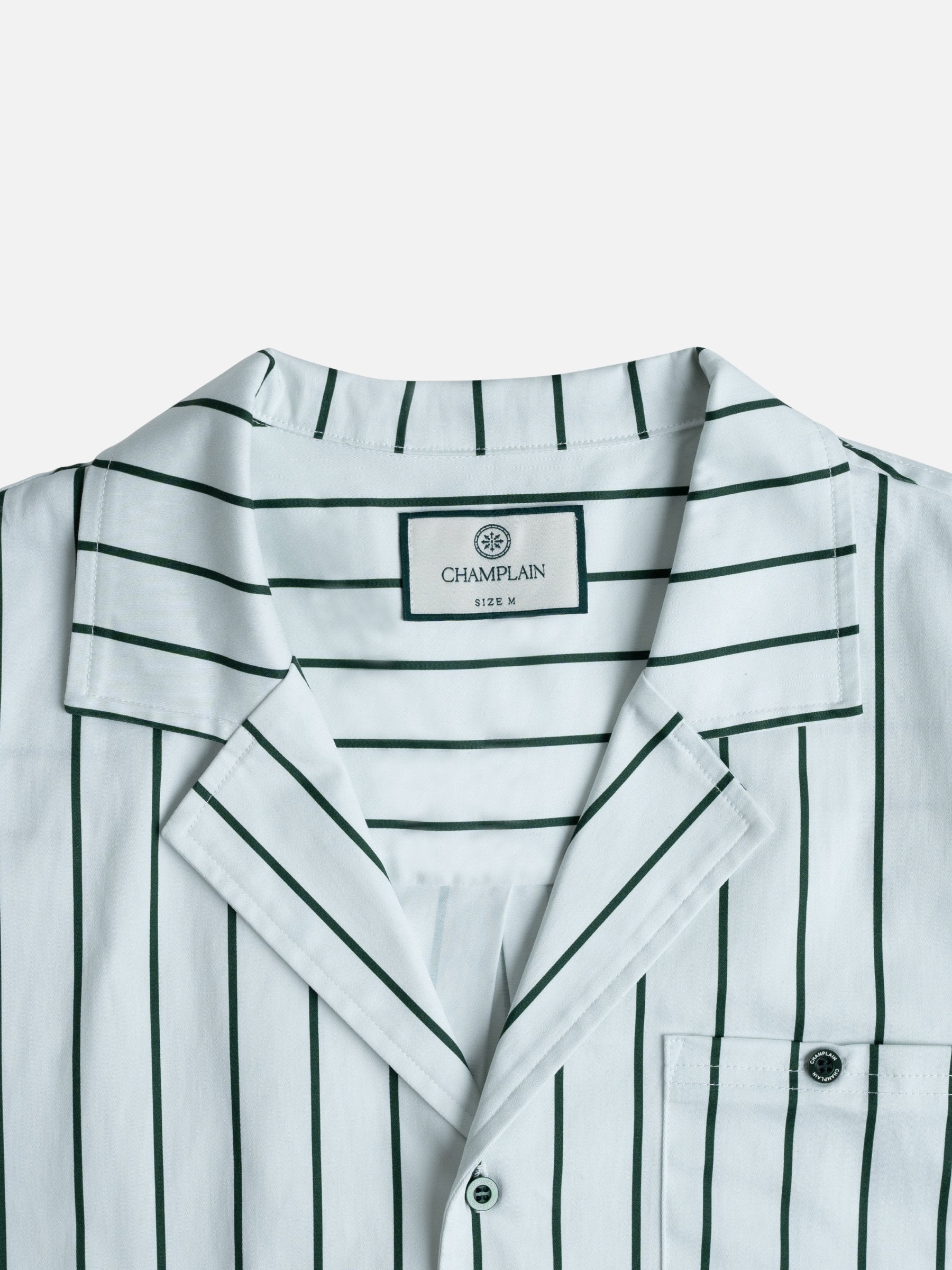 CHAMPLAIN - Striped Camp Collar Shirt - 