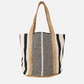 COLAB-Santa Barbara Stripe Tote-Cream / Black
