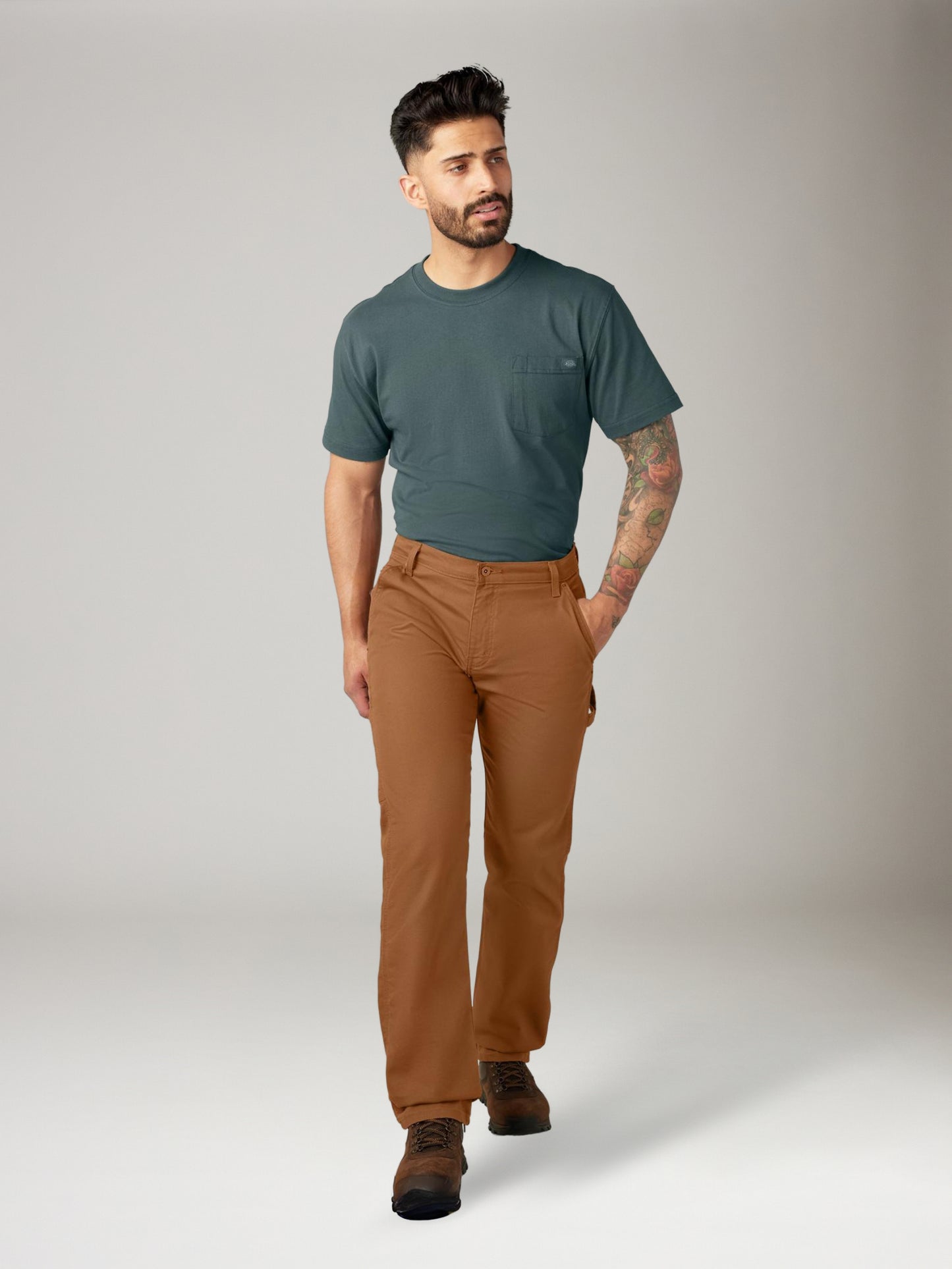 DICKIES - FLEX Duck Carpenter Pants - Stonewashed Brown