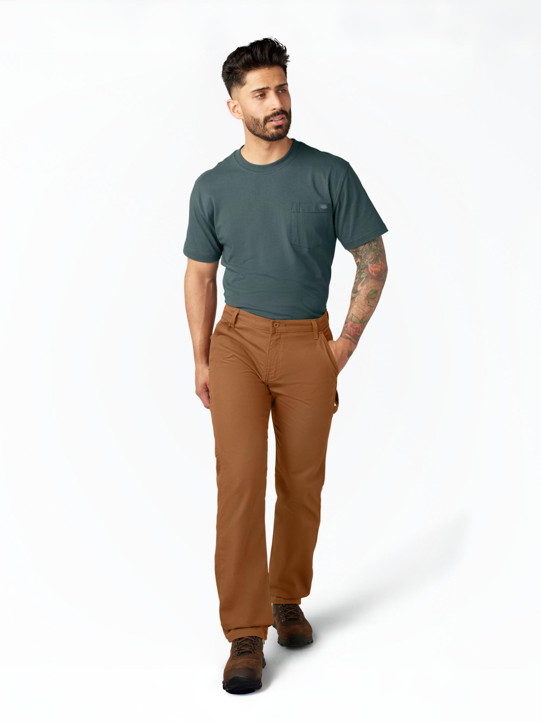 DICKIES - FLEX Duck Carpenter Pants - Stonewashed Brown