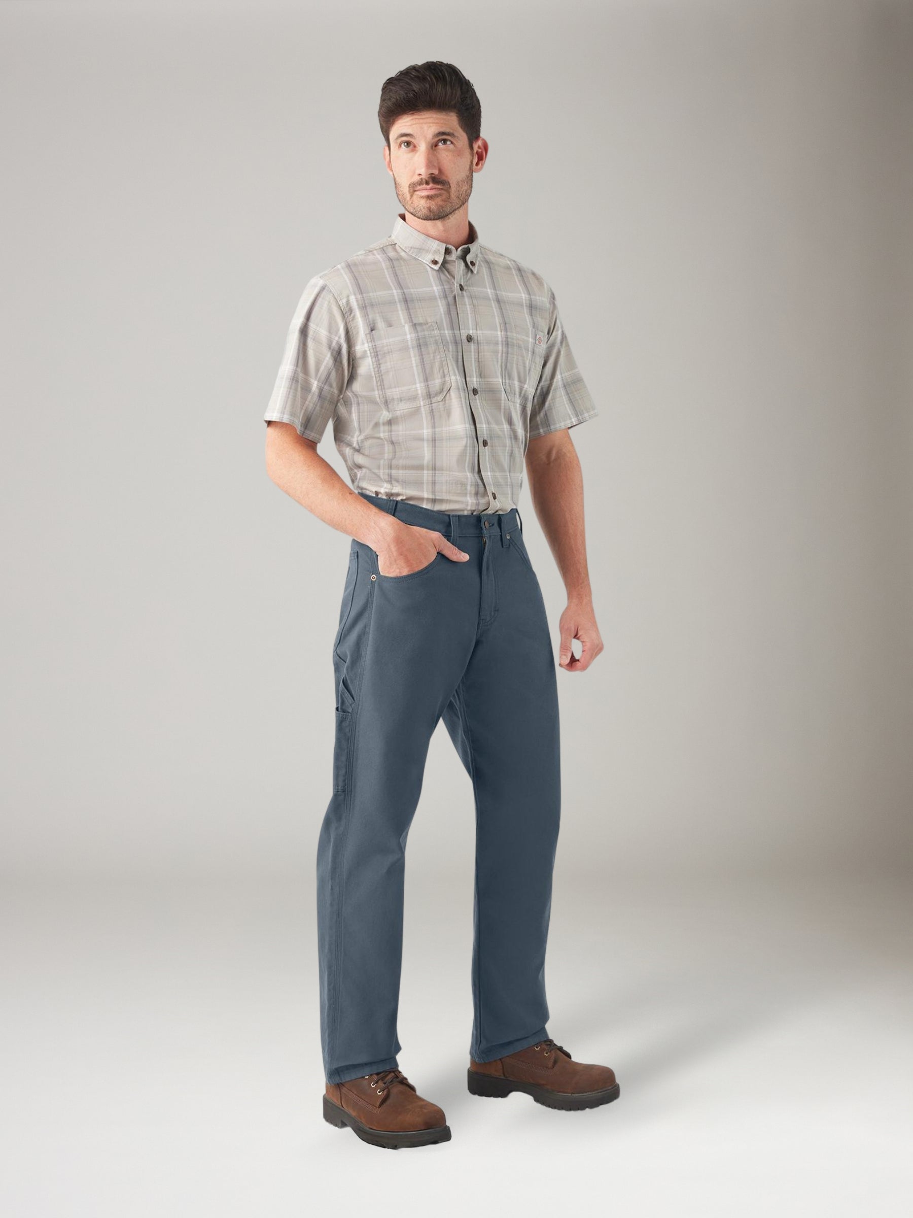 DICKIES - Relaxed Fit Heavyweight Duck Carpenter Pants - Airforce Blue