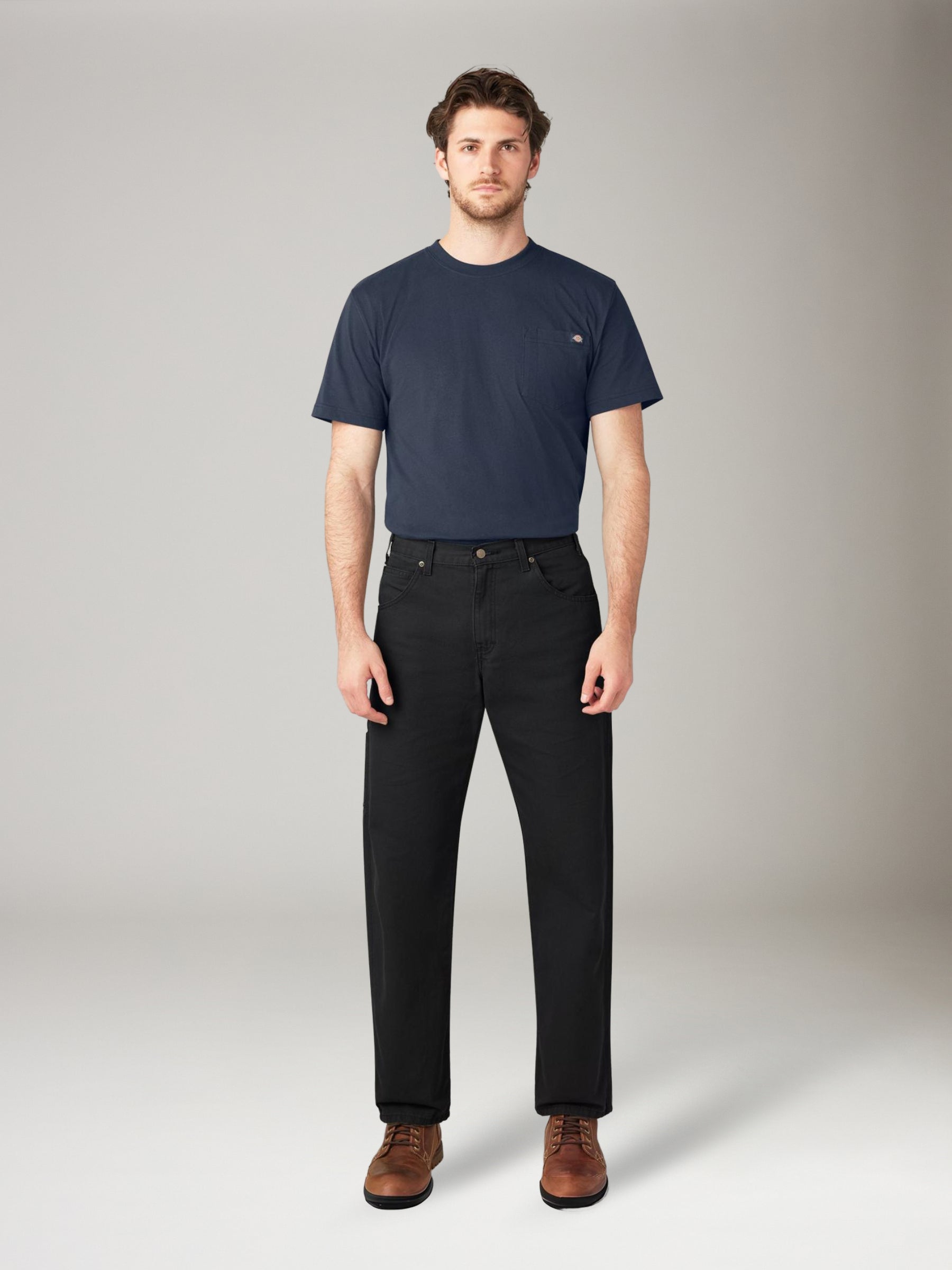 DICKIES - Relaxed Fit Heavyweight Duck Carpenter Pants - Rinsed Black