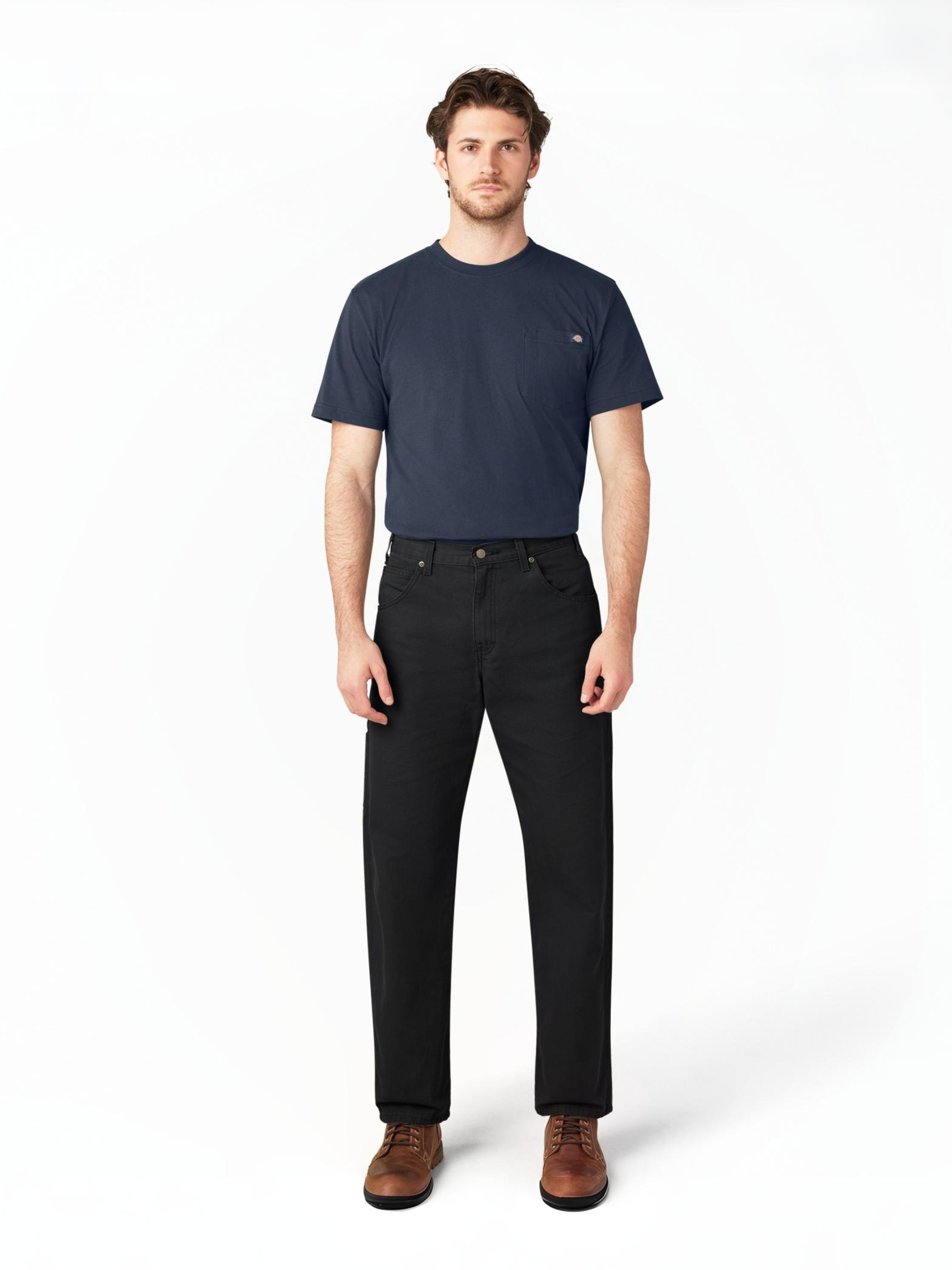 DICKIES - Relaxed Fit Heavyweight Duck Carpenter Pants - Rinsed Black
