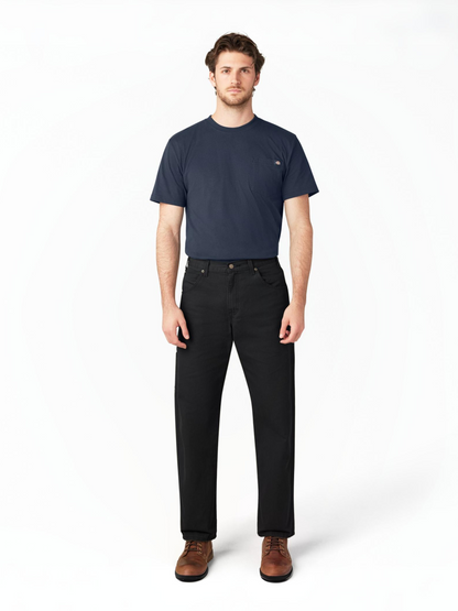 DICKIES - Relaxed Fit Heavyweight Duck Carpenter Pants - Rinsed Black