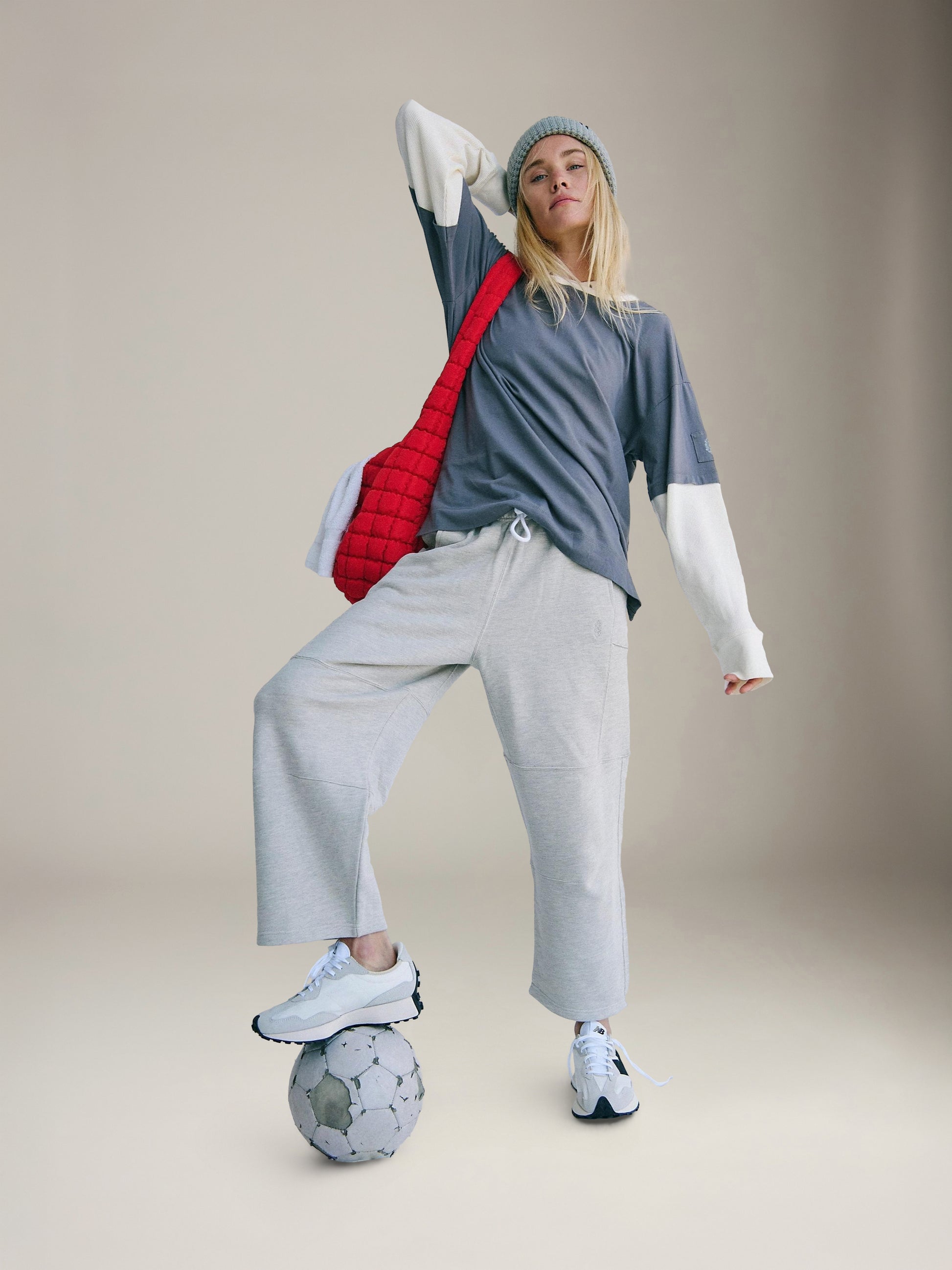 FREE PEOPLE - Top Score Pants - Heather Grey
