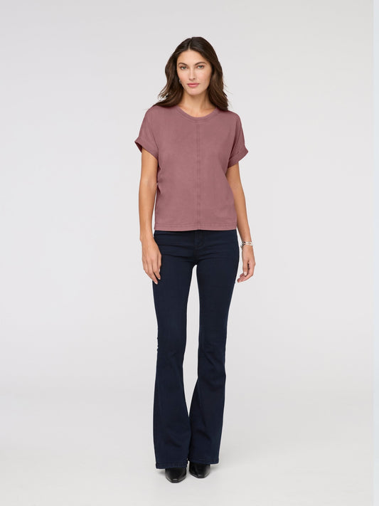 DUER - PurePima Vintage Dolman T-Shirt - Washed Mauve