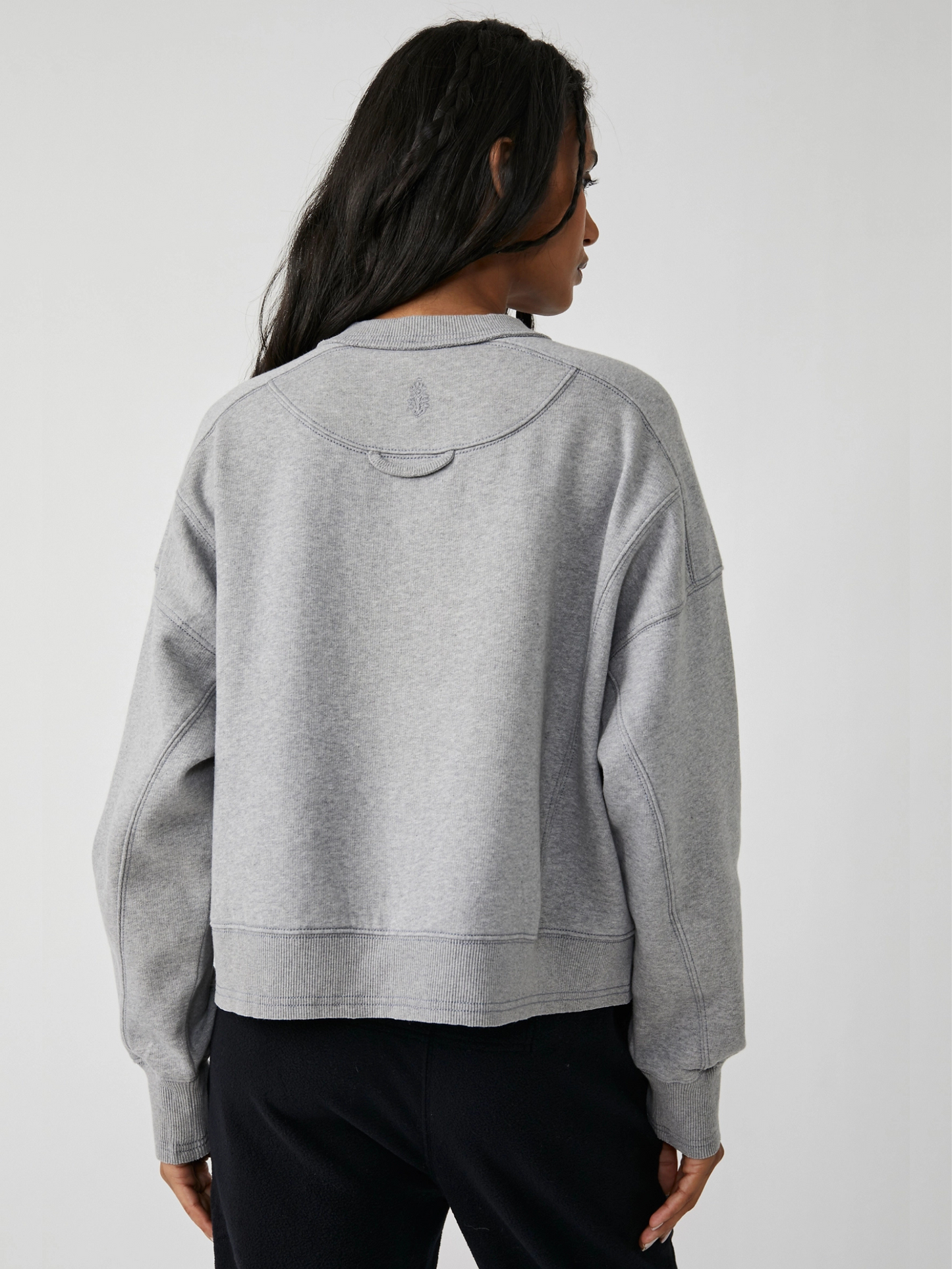 FREE PEOPLE-Intercept Pullover-Heather Grey