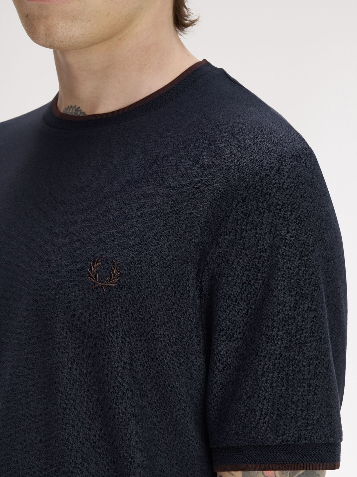 FRED PERRY - Crepe Piqué T-Shirt - 