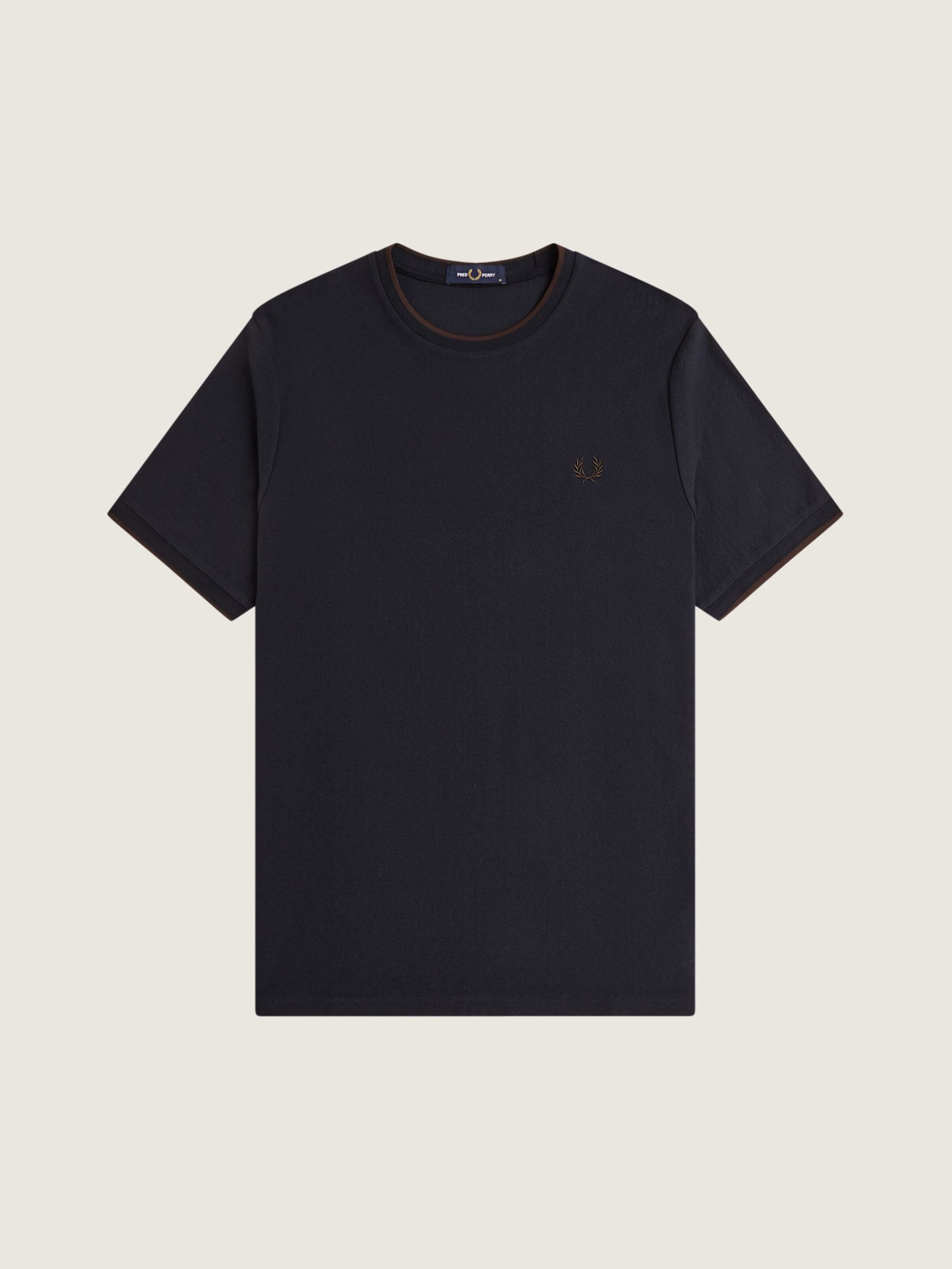 FRED PERRY - Crepe Piqué T-Shirt - Navy