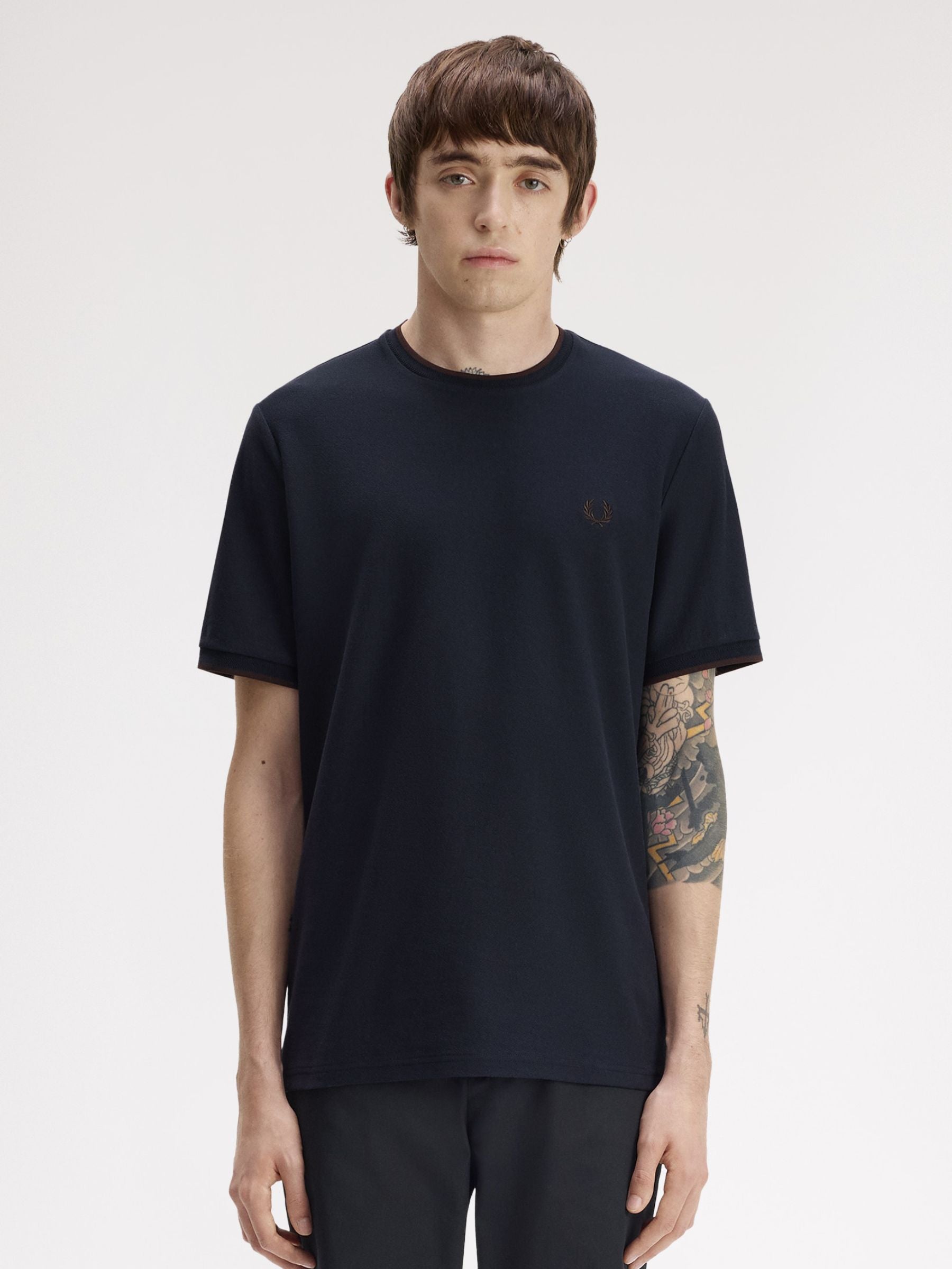 FRED PERRY - Crepe Piqué T-Shirt - 