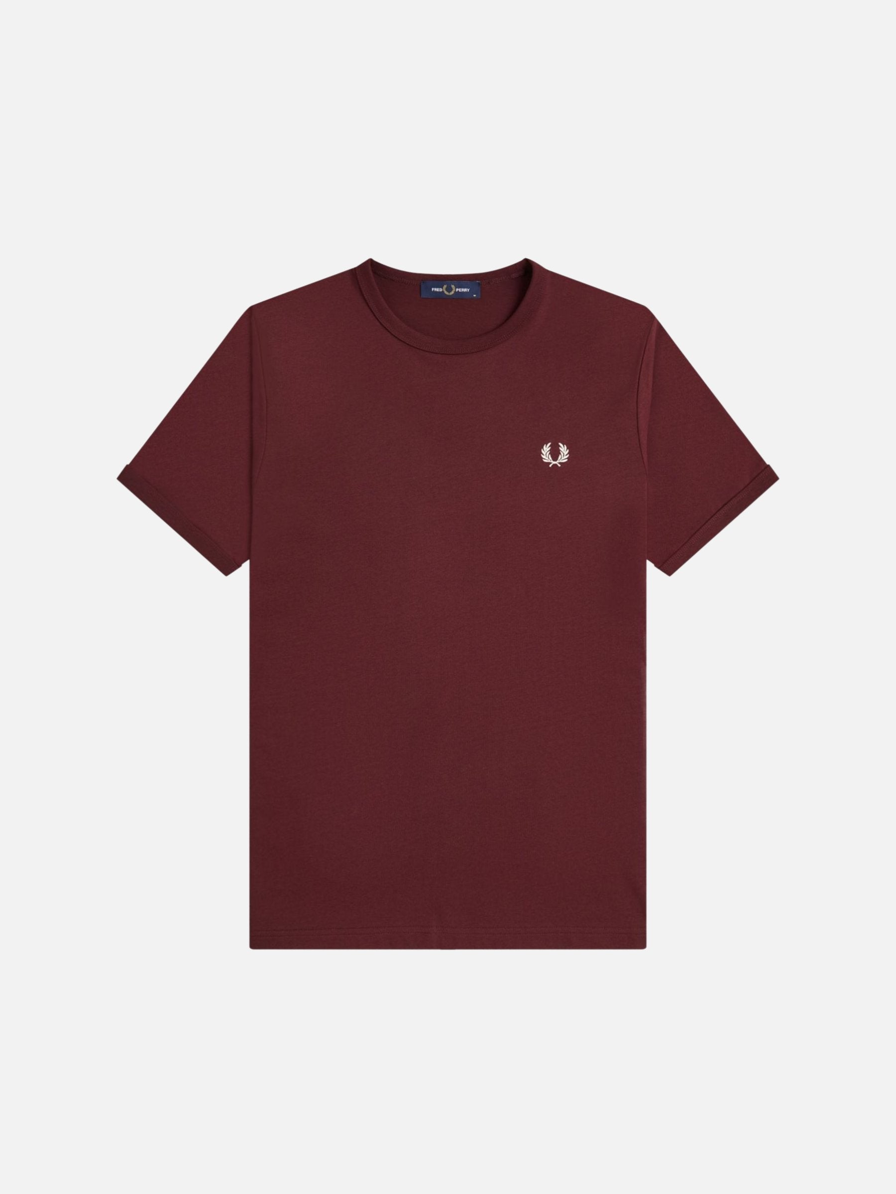 FRED PERRY - Ringer T-Shirt - Oxblood