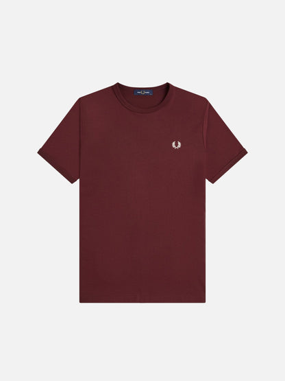 FRED PERRY - Ringer T-Shirt - Oxblood