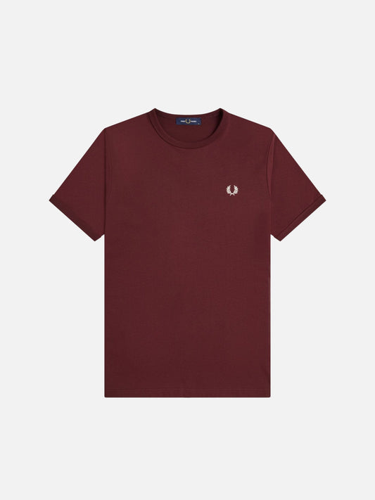 FRED PERRY - Ringer T-Shirt - Oxblood