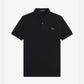 FRED PERRY - Tennis Shirt - Black / Dark Caramel