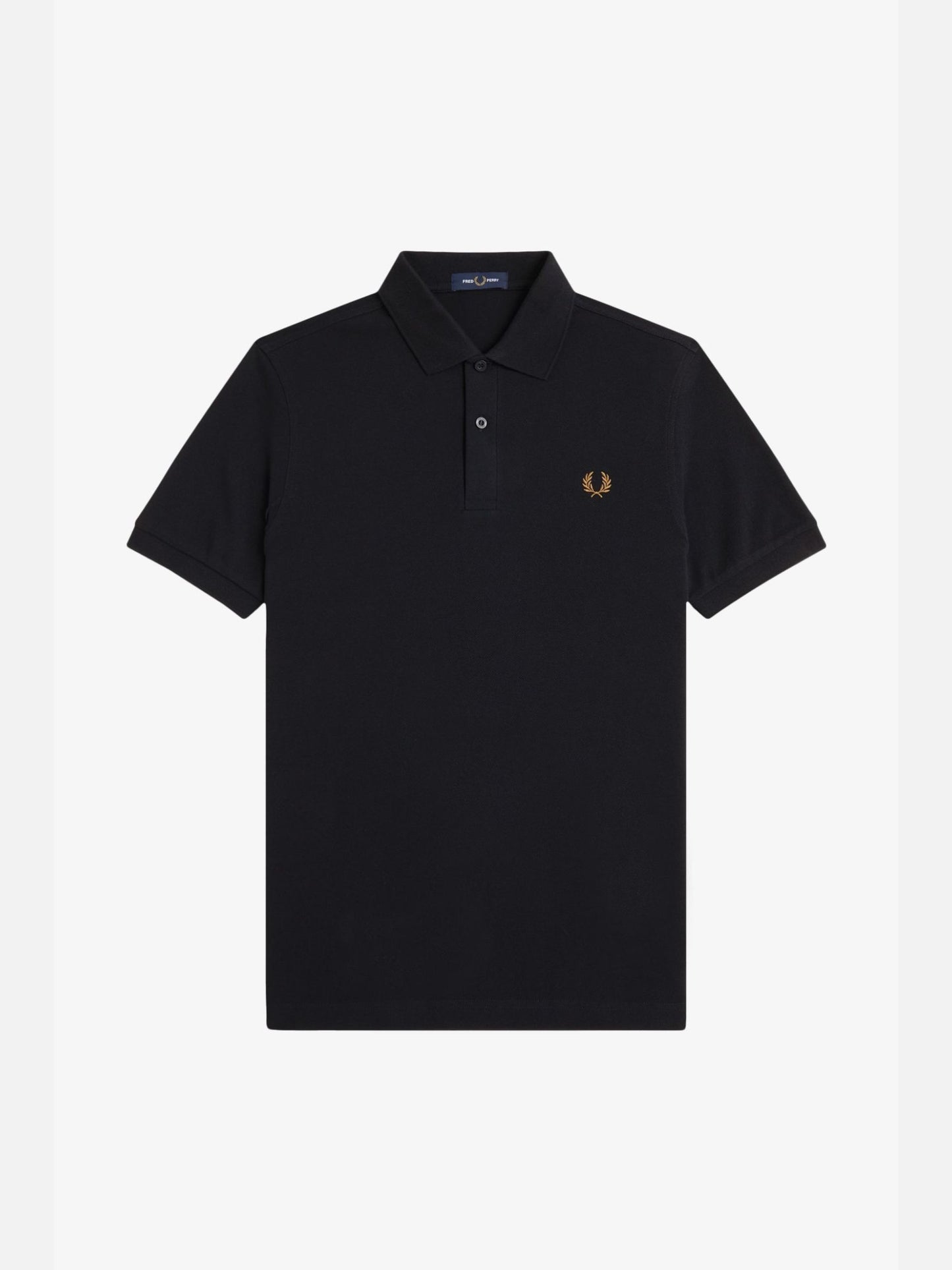 FRED PERRY - Tennis Shirt - Black / Dark Caramel