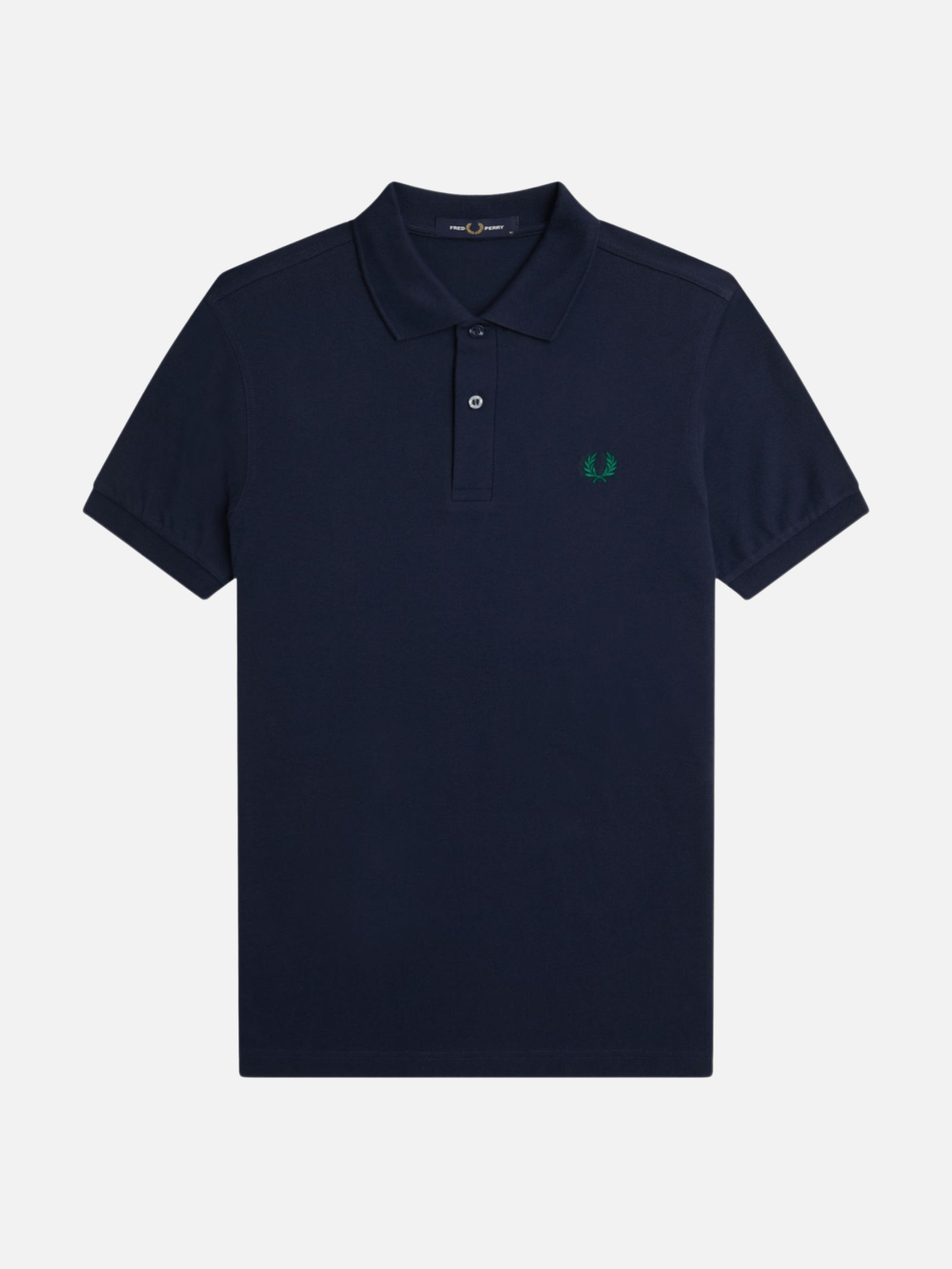 FRED PERRY TOPS Dark Carbon / Label Green / S Plain Shirt