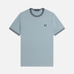 FRED PERRY - Twin Tipped T-Shirt - Stockport Blue / Oxblood / Grassroots