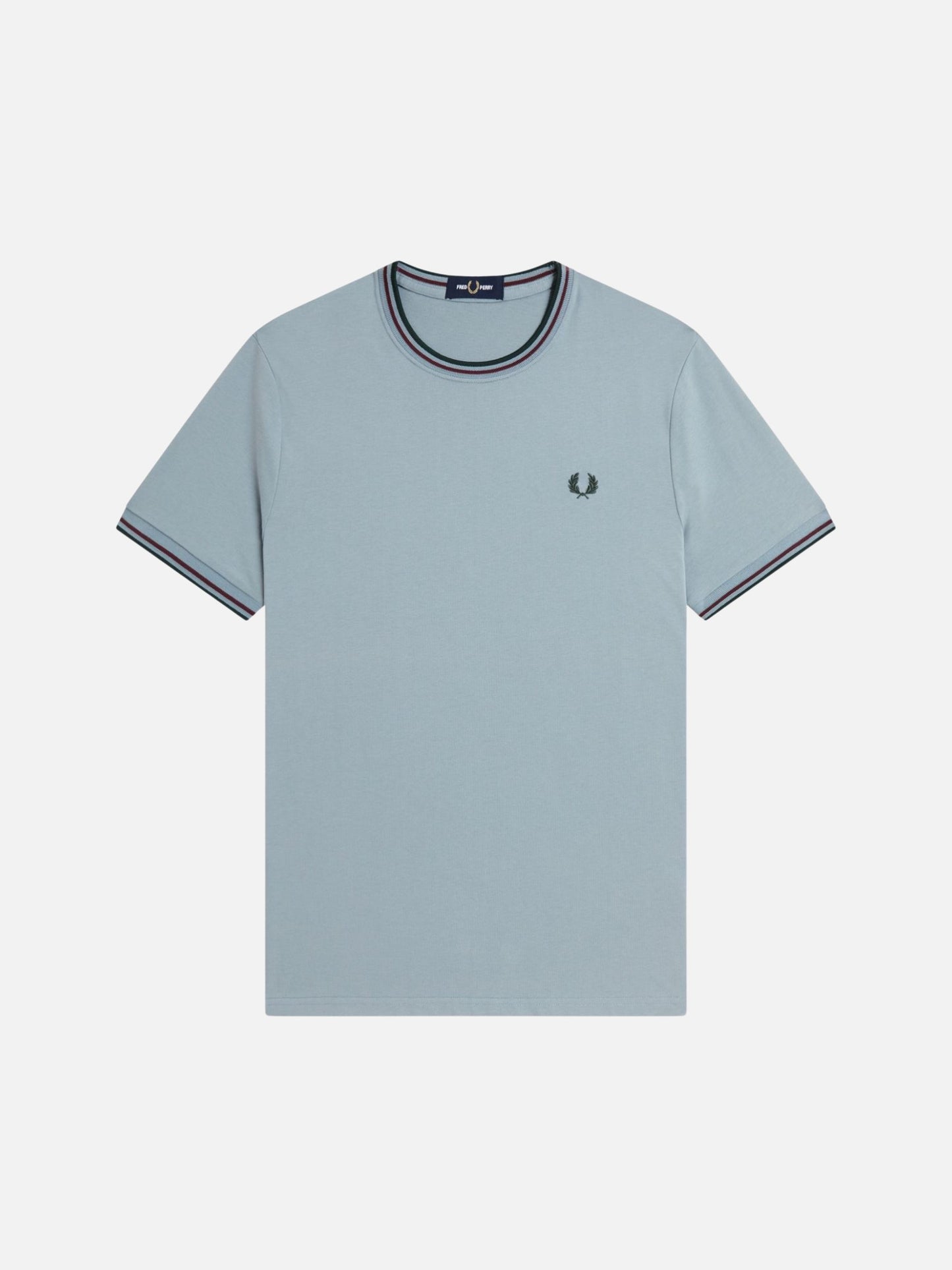 FRED PERRY - Twin Tipped T-Shirt - Stockport Blue / Oxblood / Grassroots