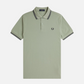 FRED PERRY - Twin Tipped Shirt - Bayleaf / Dark Airforce