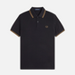 FRED PERRY - Twin Tipped Shirt - Black / Shaded Stone