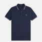 FRED PERRY - Twin Tipped Shirt - Dark Airforce / Light Ice