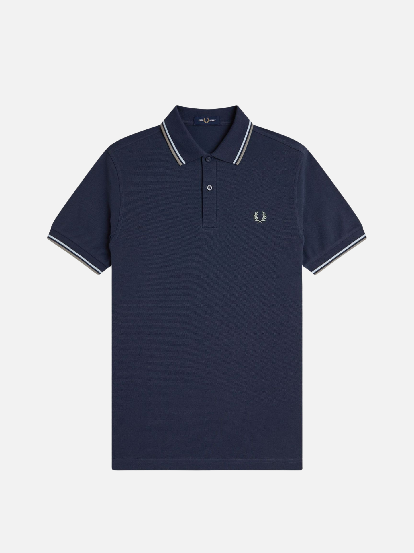 FRED PERRY - Twin Tipped Shirt - Dark Airforce / Light Ice