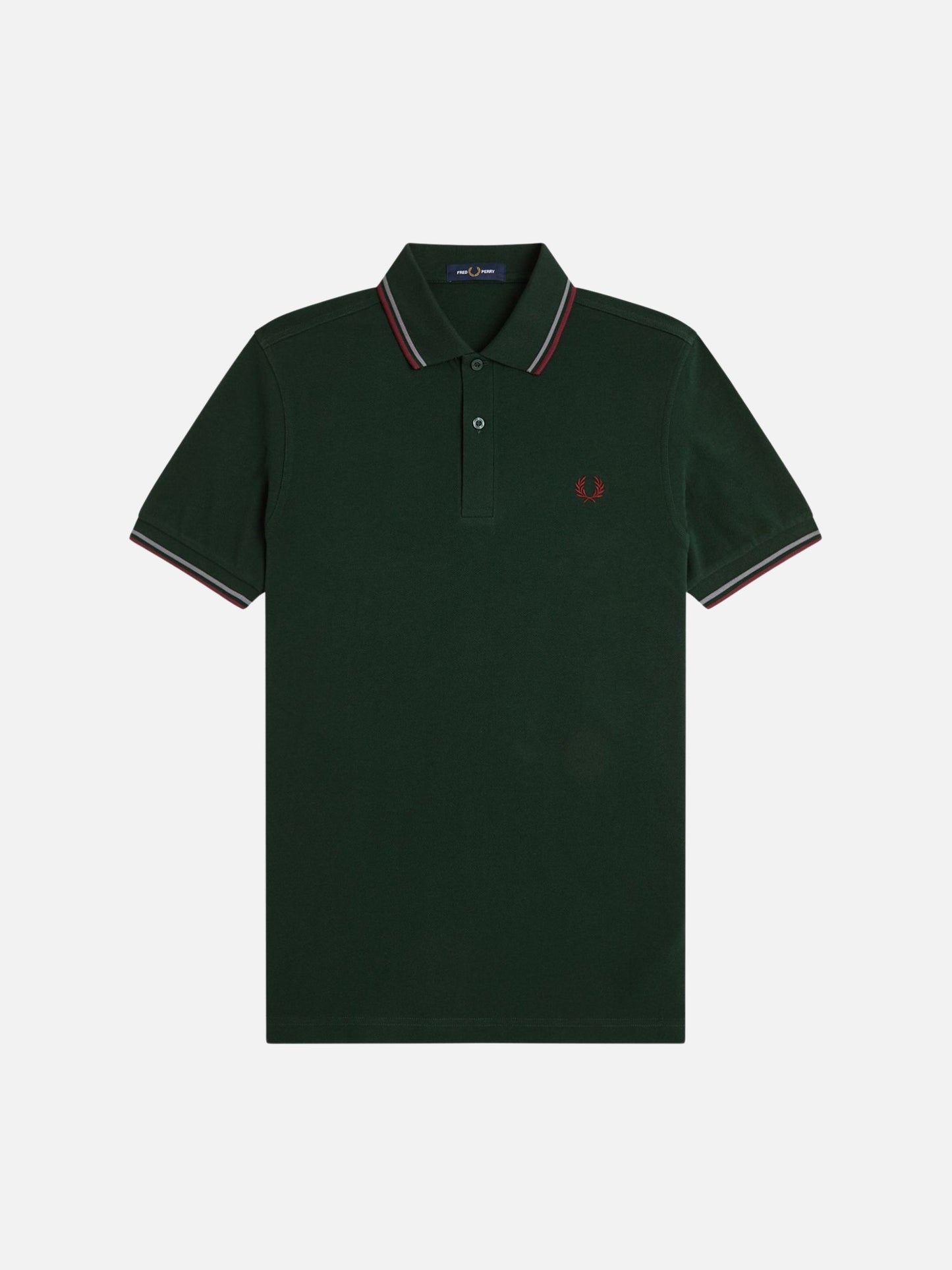 FRED PERRY - Twin Tipped Shirt - Grassroots / Stockport Blue / Oxblood