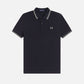 FRED PERRY - Twin Tipped Shirt - Navy / Seagrass